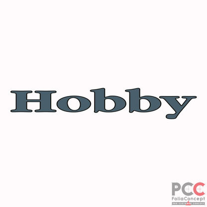 Hobby Wohnwagen Schriftzug Hobby Frontlogo graublau/schwarz - 2700210014