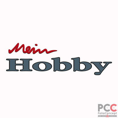 Hobby Wohnwagen Schriftzug Mein Hobby rot/graublau/schw - 2700190014