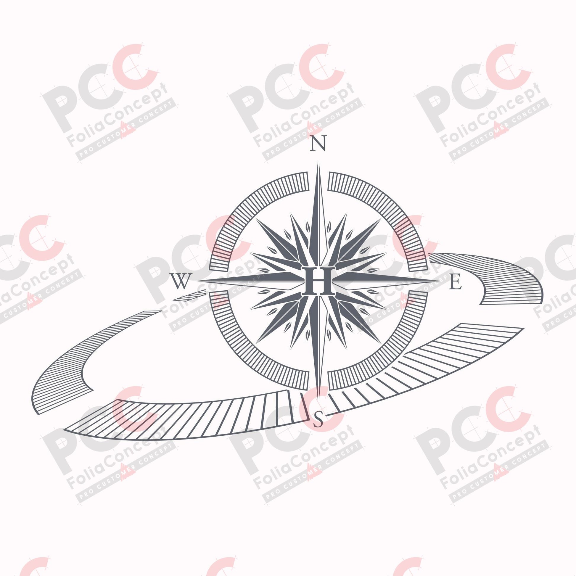 Aufkleber Hobby Kompassrose Heck Glattblech