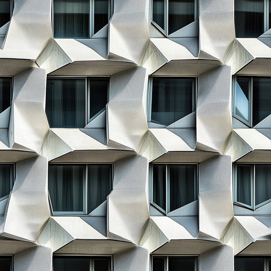 Wandtapete Fenstermotiv in sonniger 3D Architektur